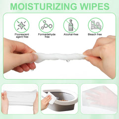 Breling litter box scrubbing wipes close-up of the tub and wipes.