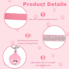 Bremorou kitten collar bell pink closeup captures gentle tinkle for quick location