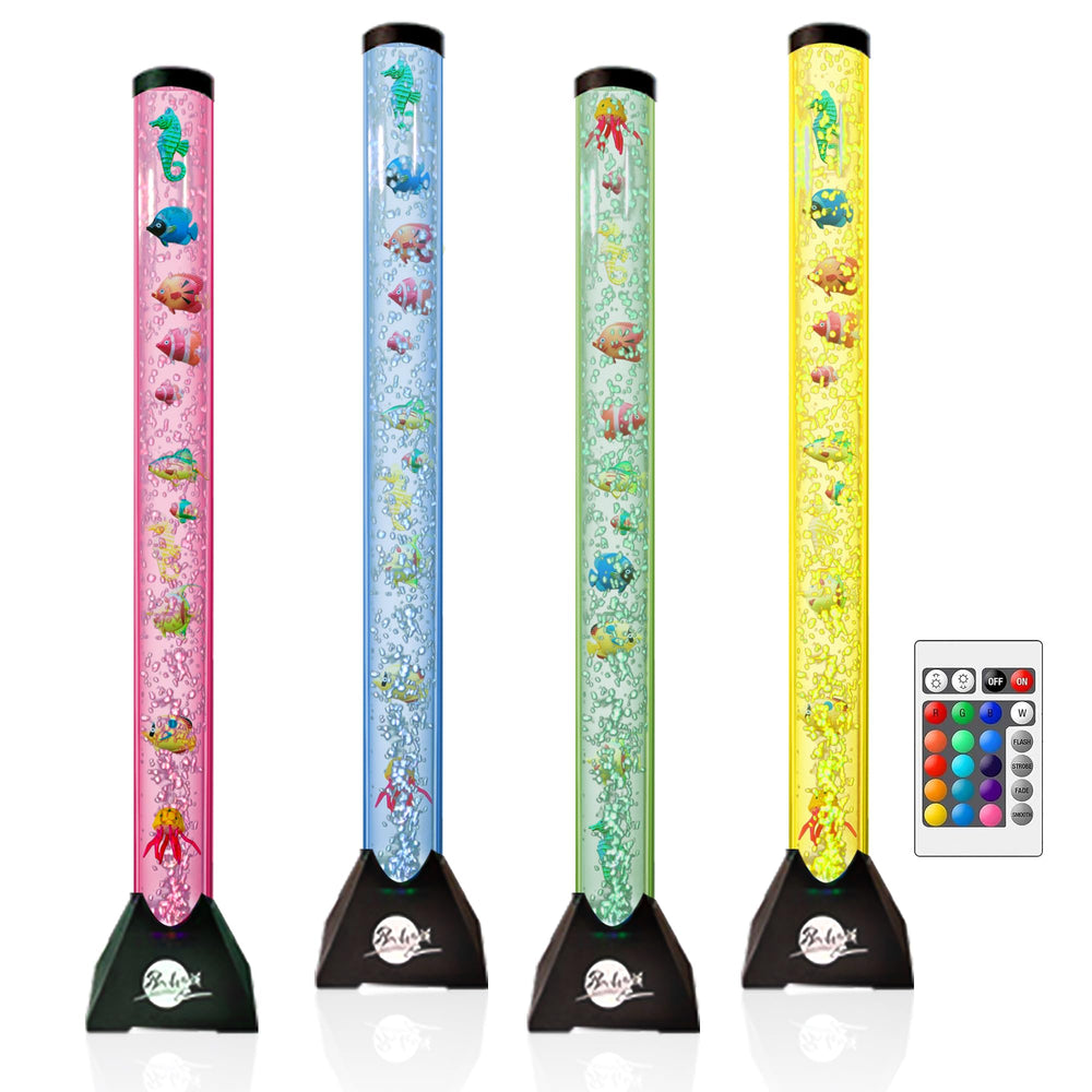 Brewish 4FT sensory LED water bubble tube, front view, ideal for ambient lighting.