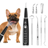 BRIGHT BITE ultrasonic plaque remover on a dog's teeth for enhanced cleaning.