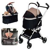 BrightCare 3-in-1 stroller in compact fold for easy travel
