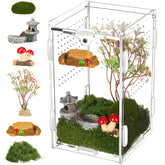 BrightRow Jumping Spider Enclosure front view, a compact habitat for desktop observation