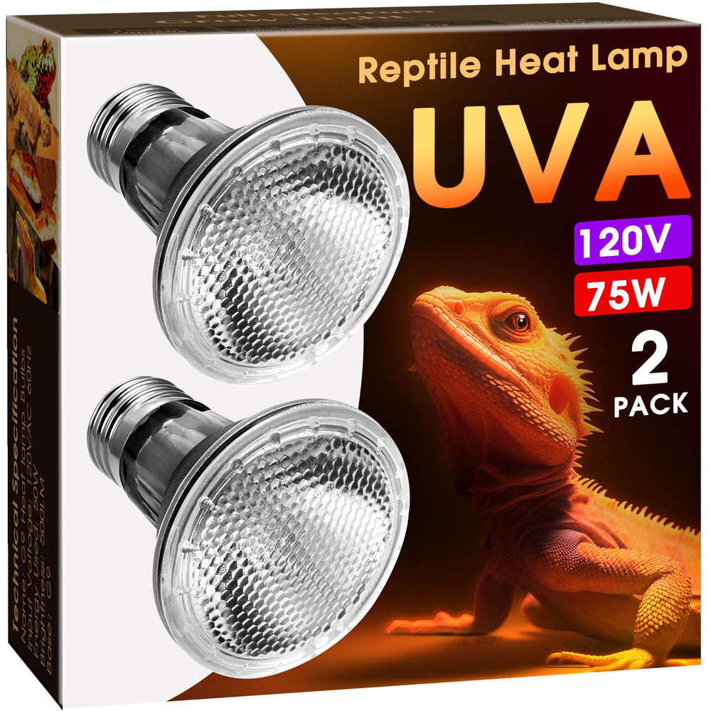 Bombilla Briignite de calor para reptil 75W ofrece calor estable para hábitos diarios.