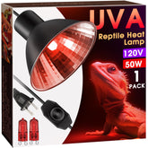 Briignite Reptile Heat Lamp red 50W G9 bulb glowing for terrarium warmth and activity
