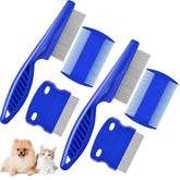 BRILLIRARE 6-pack dog grooming combs set: versatile grooming solution for coats and tangles.