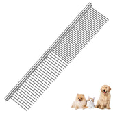 BRILLIRARE dog grooming comb close-up teeth for gentle detangling and smooth glide.