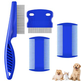 BRILLIRARE four-piece grooming comb set wide-angle for detangling and stain removal