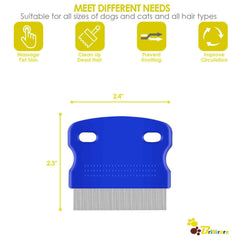 BRILLIRARE ergonomic-handle grooming comb in use for long sessions with comfortable grip.