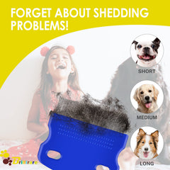 BRILLIRARE multi-use grooming comb illustrating versatility for dogs, cats, and small pets.