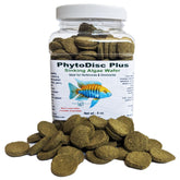Brine Shrimp Direct PhytoDisc Plus wafers packaging showing sinking nutrition for bottom feeders