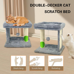 Britepaws durable sisal posts and scratch board protect furniture during play