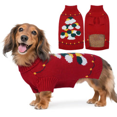 BRKURLEG Christmas dog sweater closeup showcases soft knit fabric for chilly days