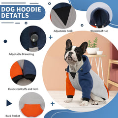 BRKURLEG dog hoodie easy-on-off pullover for fuss-free dressing.
