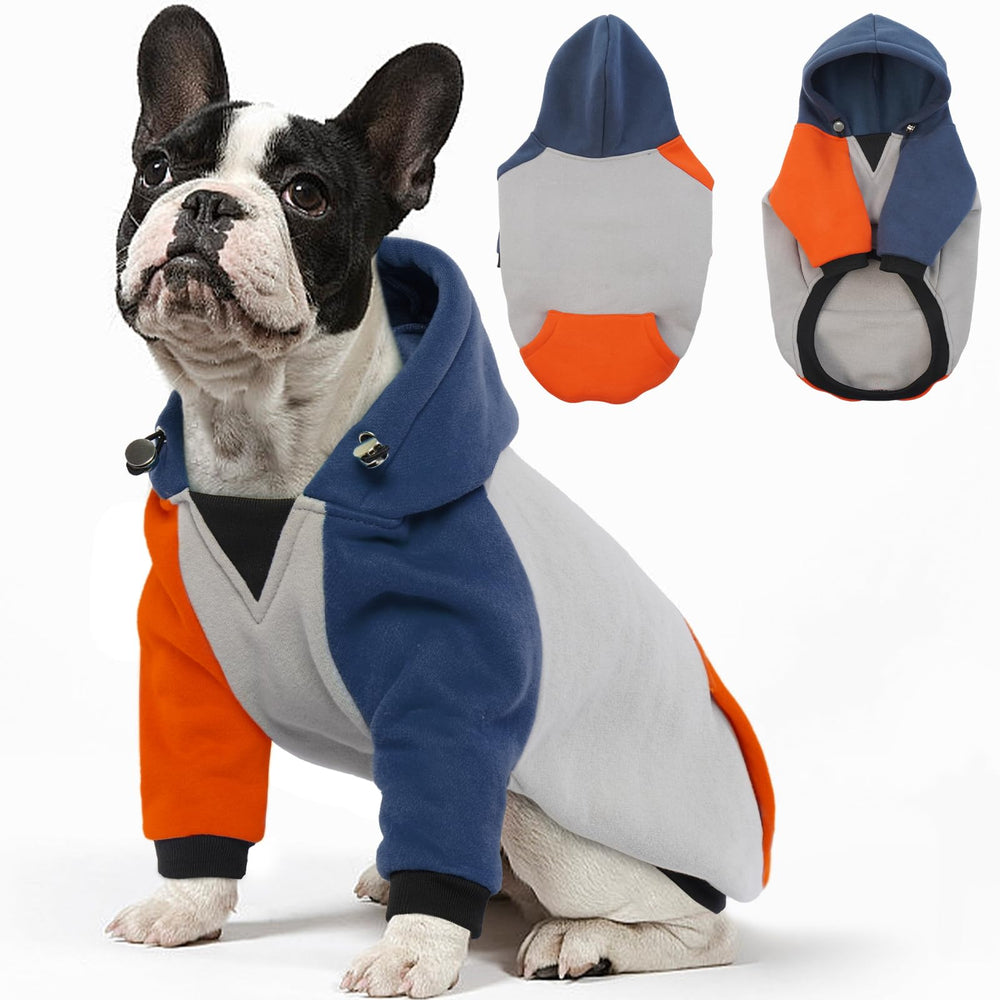BRKURLEG dog hoodie pocket exterior highlights handy pocket for treats.