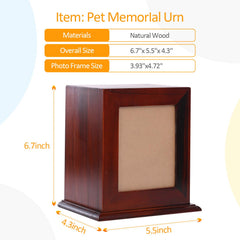 BRKURLEG pet urn photo front display preserves a treasured memory.