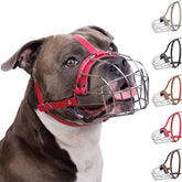 BRONZEDOG pitbull muzzle metal basket pink for breathable walks