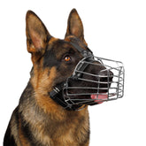 BRONZEDOG wire muzzle shows snout circumference 11-13 inches for comfortable medium/large dog wear