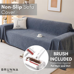 BRUNNA DESIGN pet hair remover tool helps quick fur removal from furniture.