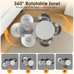 Bsemax 2-4L dry food bowl capacity suits small-to-medium pets during busy days
