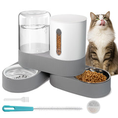 Bsemax automatic gravity feeder front view shows 360-degree feeding flexibility for multi-pet households