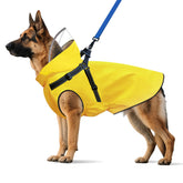 Bsemax dog raincoat yellow hood-detachable protects rainy walks