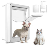 Bsemax Never Rust dog door with magnetic flap for easy pet access and weather protection.