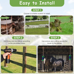 BShome livestock scratching brush spikes highlight massaging action for itching relief