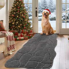 BSICPRO large dog door mat with wave edges traps dirt at entryways.