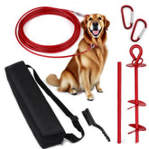 BTEC Dog Tie Out Stake 30ft ground stake for stable outdoor tethering and safety