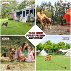 BTEC Dog Tie Out Swivel Ring prevents tangles during walks and outdoor tethering