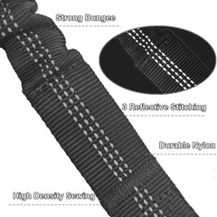 BTINESFUL Bungee Dog Leash Extension clip and D-ring setup for training.