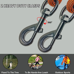 BTINESFUL dog leash close-up shows durable nylon rope for smooth outdoor training.