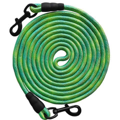 BTINESFUL dog tie-out rope 30 ft green for backyard visibility and reach