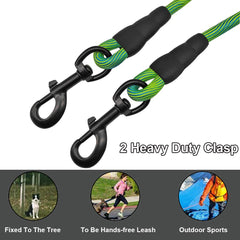 BTINESFUL 8 ft tie-out rope green ideal for compact yard spaces