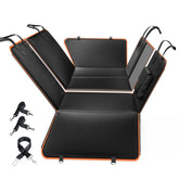 BTOG 6-in-1 leather backseat extender with hard bottom for secure rides