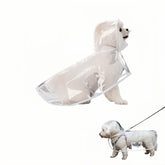 Bubble-Fly clear-dog-rain-poncho maintains visibility in rain.
