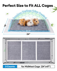 Bucatstate bamboo charcoal odor-control layer shown for odor reduction in cages.