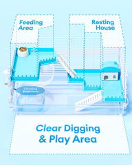 BUCATSTATE hamster cage accessories bowl close-up for convenient feeding