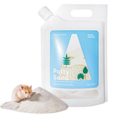 BUCATSTATE Hamster Sand 6.6lb bag pouring for mess-free baths and refills.