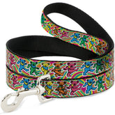 Buckled-Down grateful-dead dog-leash, 6ft by 1.5in, built for durable daily walks.