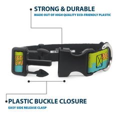 Buckle-Down Scooby Doo collar fits 15-24 inches for versatile sizing.
