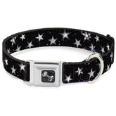 Buckle-Down seatbelt buckle collar with glowing stars design for bold daily walks