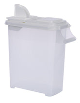 Buddeez 32-quart dispenser lid close-up highlighting airtight seal for kibble freshness