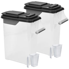 Buddeez two-pack pet food storage bins front view for easy pantry organization.