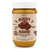 Buddy Budder brownie-batter jar closeup for a natural dog treat