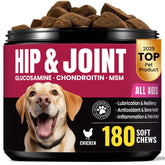 BuddyCheer Glucosamina para perros, frasco de 180 gominolas para movilidad diaria.
