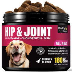 BuddyCheer hyaluronic acid label detail emphasizes cartilage support and lubrication benefits