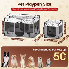 BUFOR portable cat playpen PVC frame illustrates sturdy construction and space efficiency.