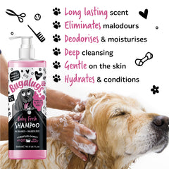 BUGALUGS Baby Fresh Shampoo lathering on coat shows gentle cleansing for sensitive skin