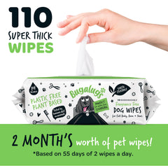 BUGALUGS dog wipes full-body use demonstrated for face paws and coat care